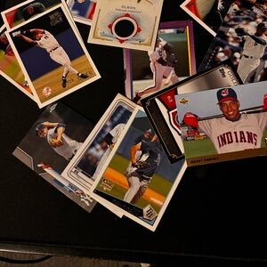 Around 200 baseball cards ranging from $.50-$50. (Rookie cards, Jersey patches)